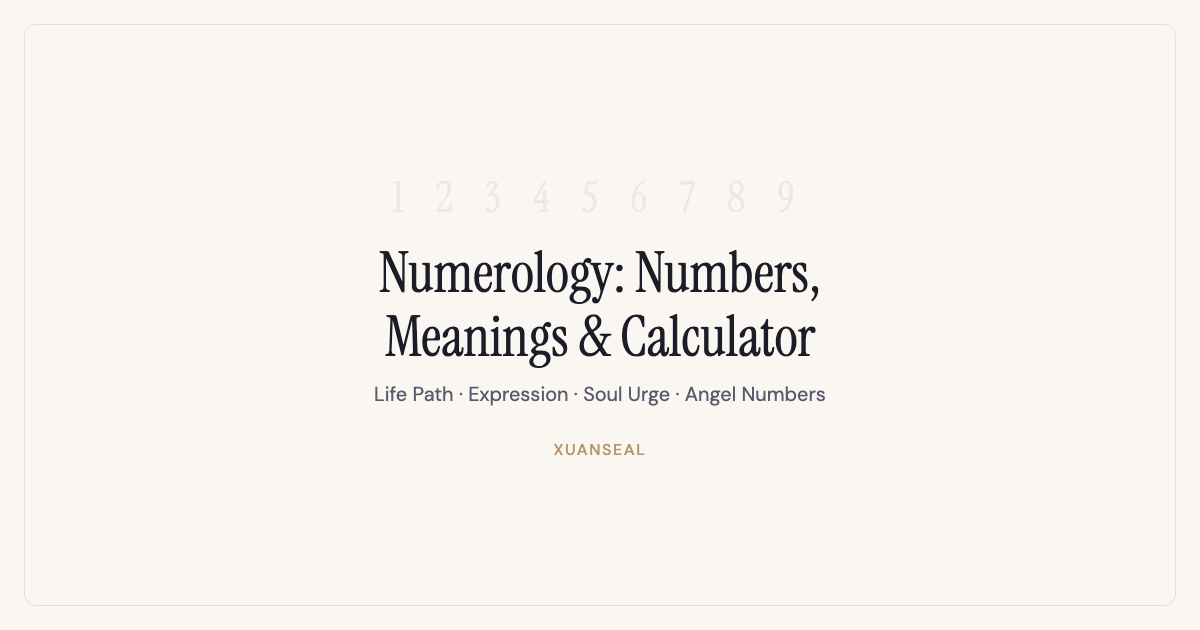 Number Behind Numbers Numerology: Numbers, Meanings & Free Calculator | XuanSeal